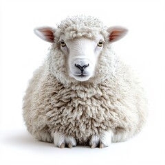 Obraz premium A charming and sweet baby goat with big eyes, isolated on a white background.
