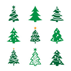 Fototapeta premium Christmas tree illustrations