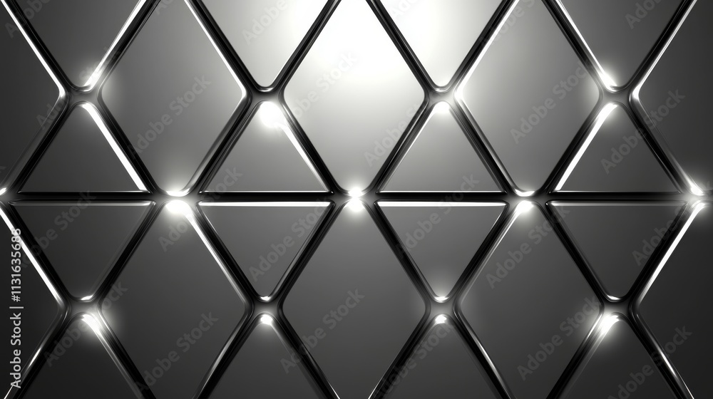 Fototapete a wall made up of triangles in dark shades. a black 3d rendered background..a background featuring a
