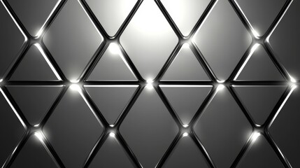A wall made up of triangles in dark shades. A black 3D rendered background..A background featuring a dark wall composed of triangles. A black 3D rendering backdrop..A dark wall adorned with