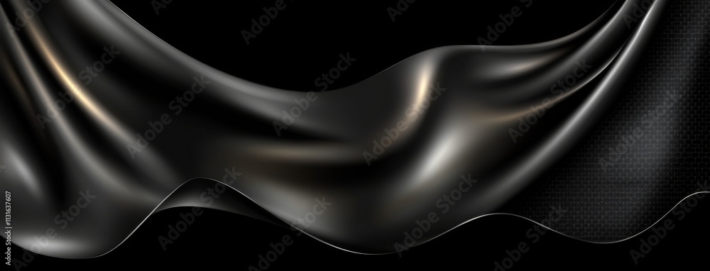 Aufkleber smooth surface texture on a black cloth background featuring ripples..a smooth surface texture is di