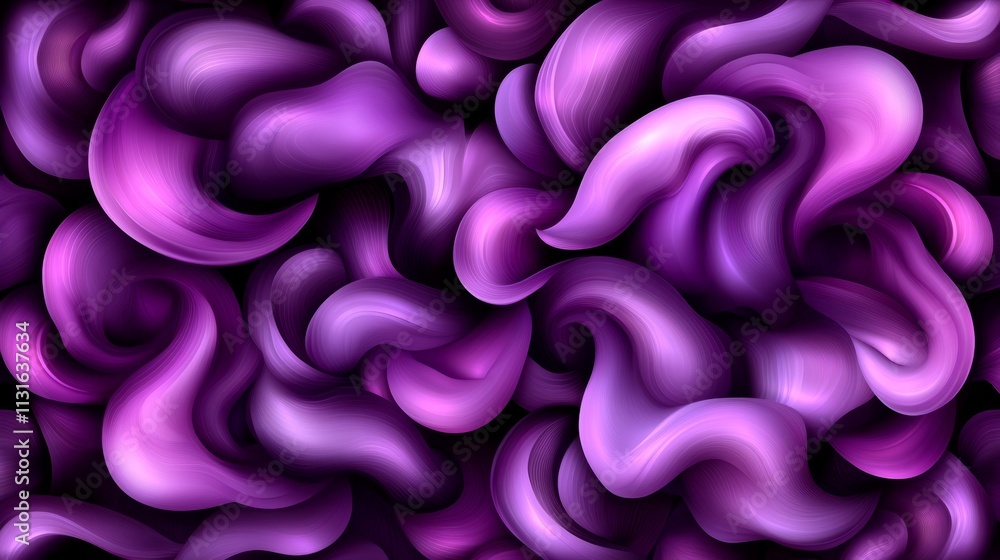Poster purple topographic landscapes and textures, infused with abstract art, feature random wave patterns 