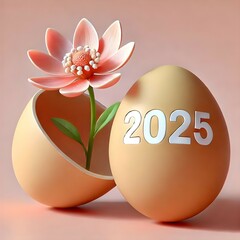 easter egg with flowers