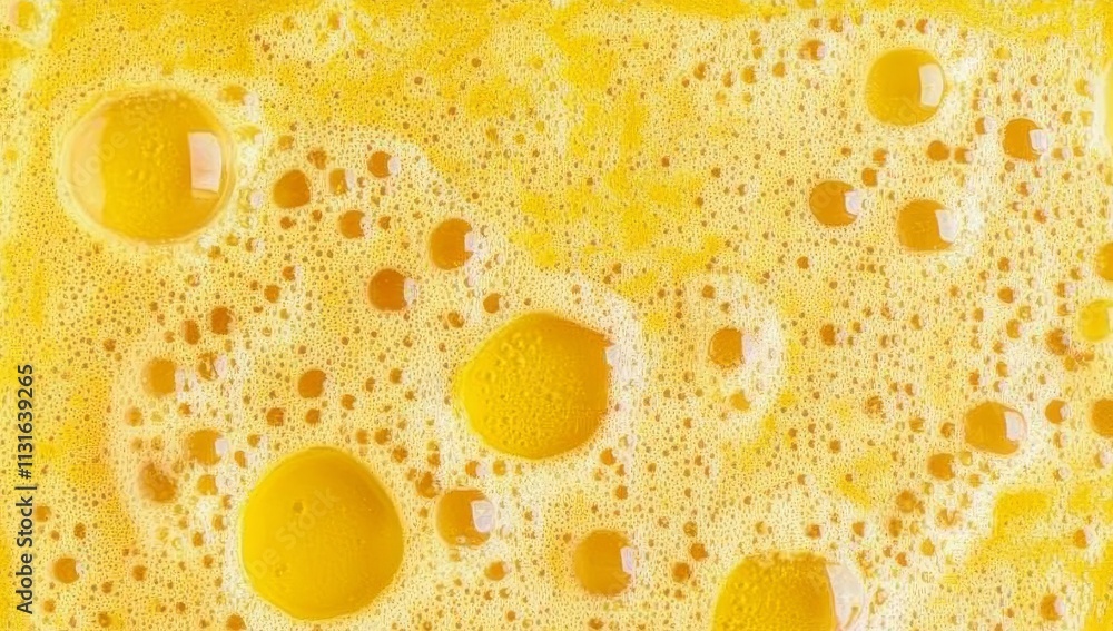 Poster isolate a yellow background with textures, following a one-color concept using generative ai.