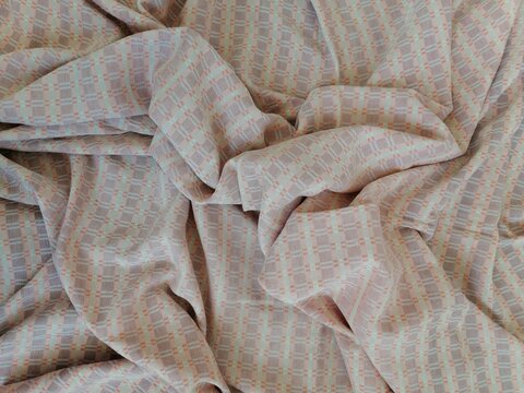 Crumpled Checkered Fabric