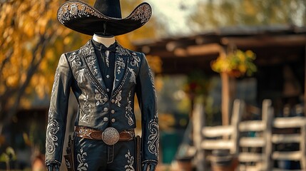 traditional charro suit on mannequin mexican clothes