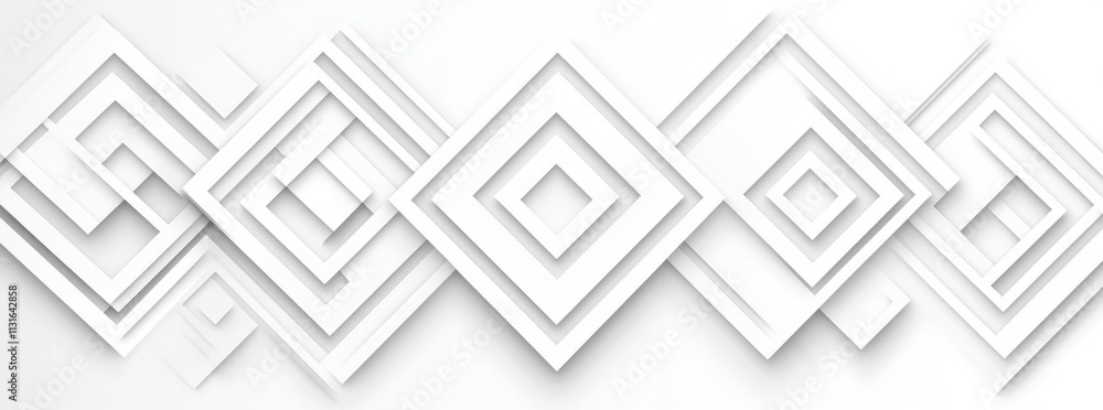 Aufkleber randomly positioned white cube boxes cover the background wallpaper banner, creating space for addit