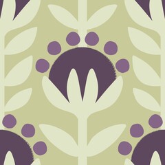 Naklejka premium Abstract floral seamless flowers pattern for wrapping paper and fabrics and kids