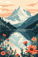 Vektorgrafik aus dem Package: flat, retro, vintage, modern, art, zeitgeist, film, movie, poster, kunstdruck