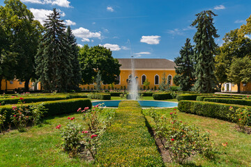 Obraz premium Park in t Babolna National Stud in Hungary