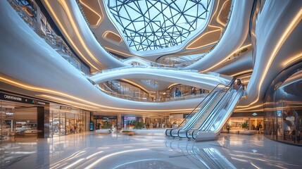 Futuristic Shopping Mall Interior Design: A Modern Architectural Marvel