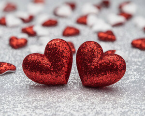 red hearts
