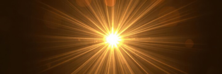Obraz premium Golden light rays bursting out from the center of the image with intersecting geometric shapes in gold tones and shadows, gold, glowing