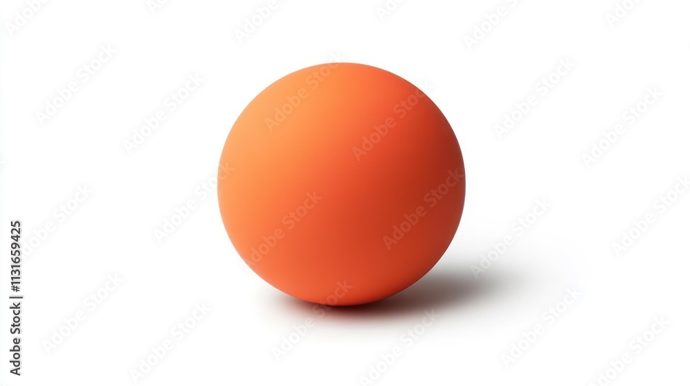 Poster a simple orange sphere against a white background, emphasizing color and shape.