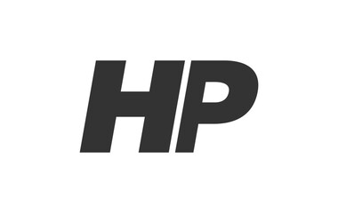 Fototapeta premium HP Techno Editable Font Logo For Corporate Branding. Bold, Futuristic Design With Unique Typographic Ideas. Minimal Custom Type And Dynamic Letter