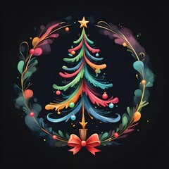 abstract christmas tree