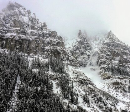 Avalance Conditions in the mountain peaks in Telluride  