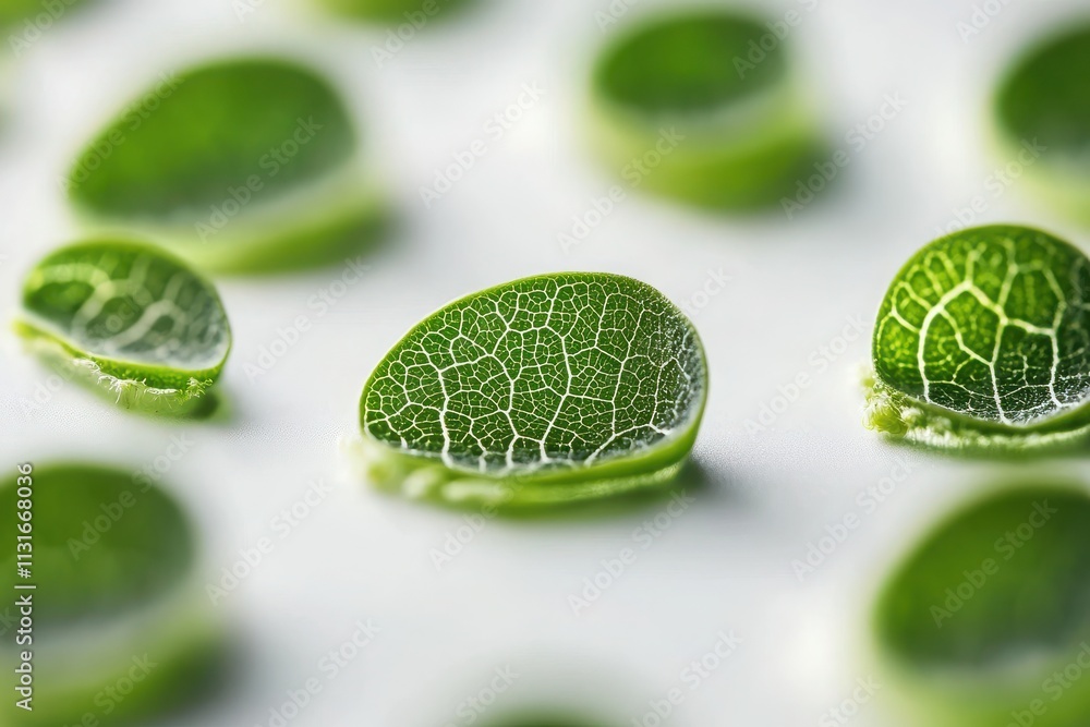 Poster exploring stomatal function in leaf structures nature scientific study laboratory setting close-up v