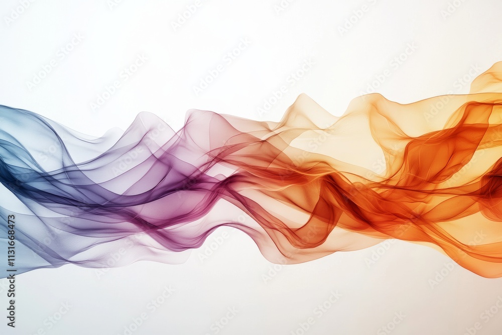 Aufkleber flowing abstract patterns create a visual harmony of colors with soft transitions in shades of blue,
