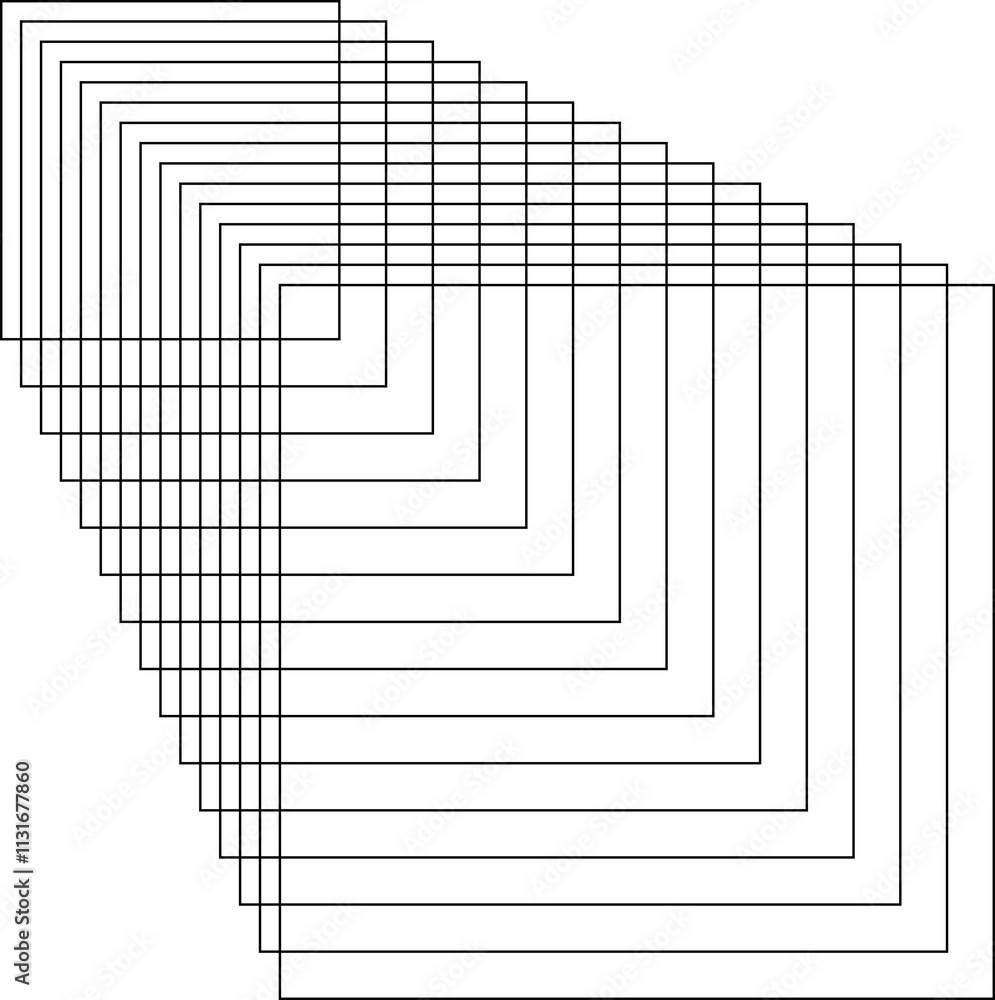 Poster square line dynamic shape. geometric design elements