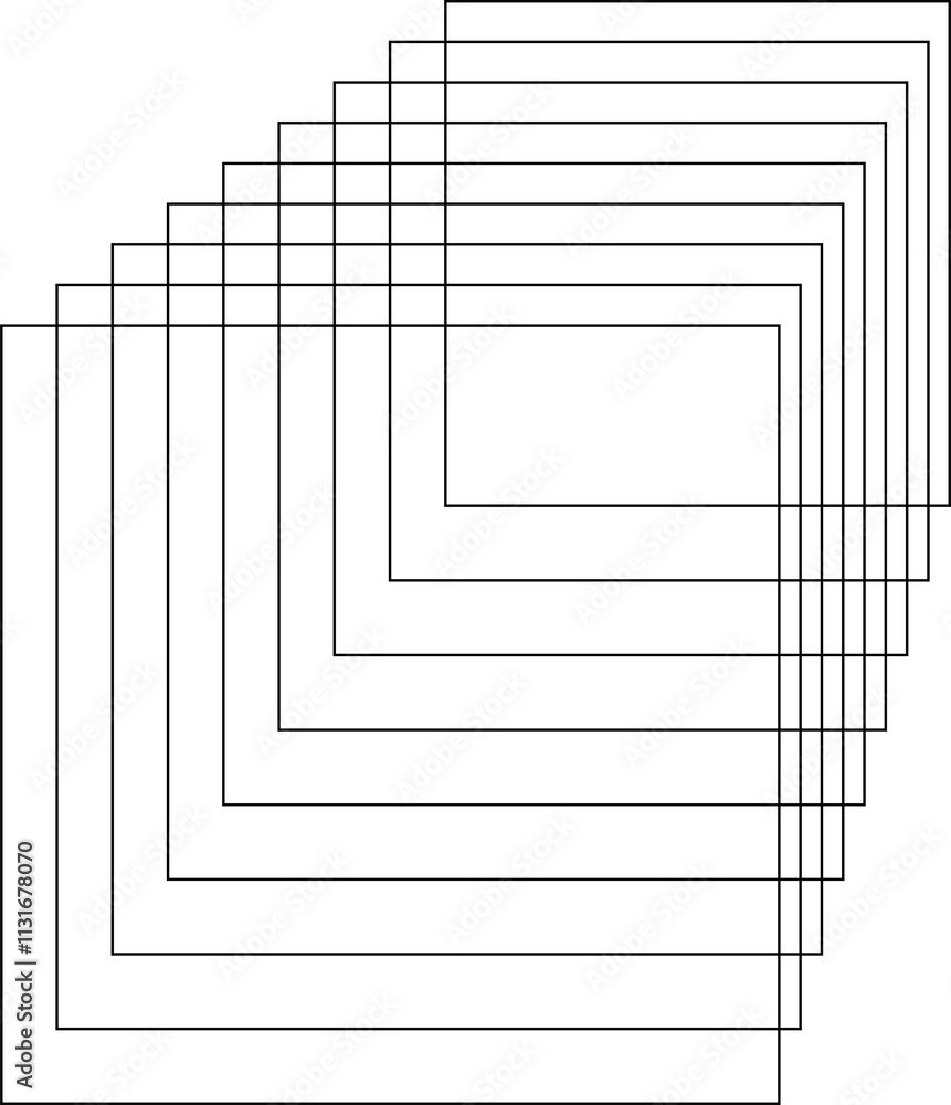 Poster square line dynamic shape. geometric design elements