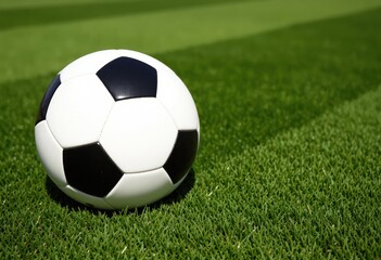 Fototapeta premium soccer ball on grass