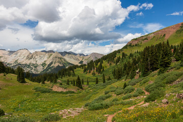 Obraz premium scenic hiking trail in colorado