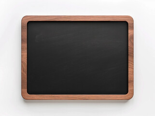 Chalkboard Design with Wooden Frame on White Background