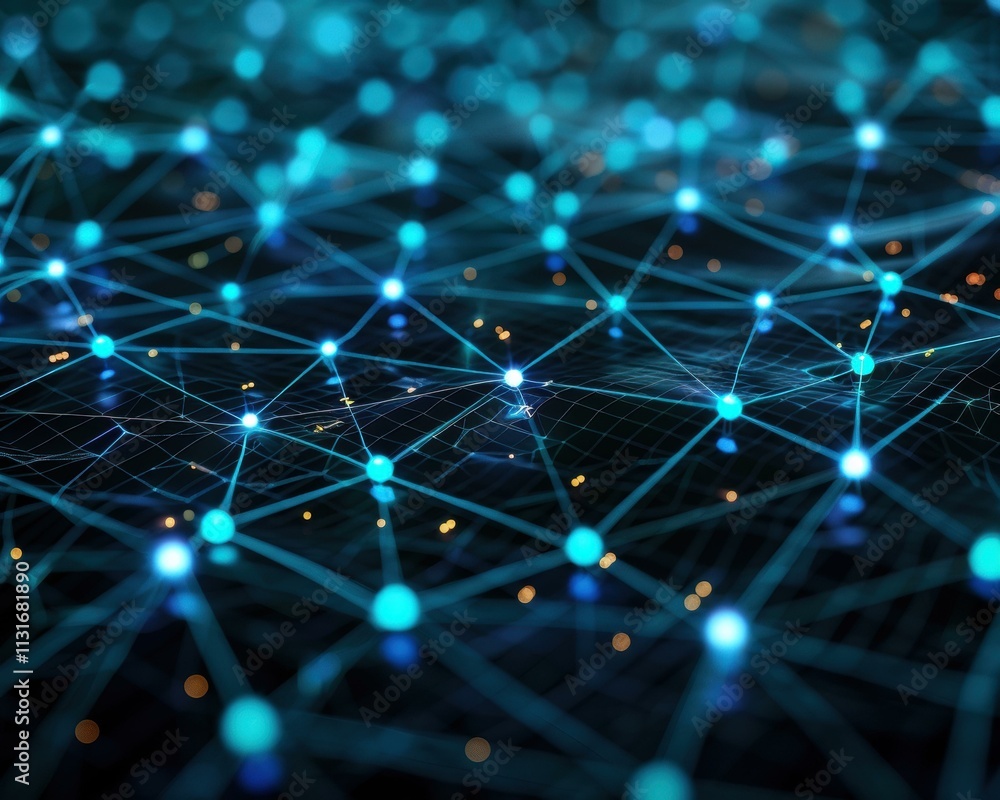 Poster network connections and data flow. ai.