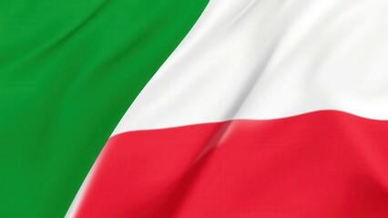 Fototapeta premium Vibrant Italian Flag Waving in the Wind - Perfect for National Pride, Culture, and Heritage Displays