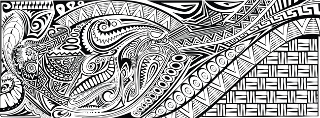 Pacific, Papua New Guinea Tribal Design © Maula