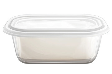 Plastic container with white lid for storage