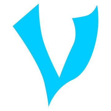 recommend clip art: Blue letter V