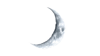moon waning crescent design isolated