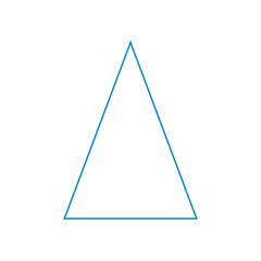 Fototapeta premium Isosceles triangle in geometry in mathematics.