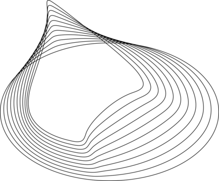 Oval with line warped. Technology design element