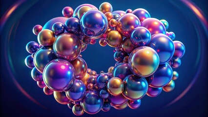 Fototapeta premium Fluid Metaball Satisfying Abstract Motion Graphics Loop Background