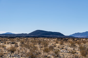 Pisgah Crater, Pisgah Volcano, volcanic cinder cone / lava plain, Lavic Lake volcanic field, San...