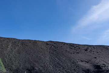 Pisgah Crater, Pisgah Volcano,  volcanic cinder cone / lava plain, Lavic Lake volcanic field, San...