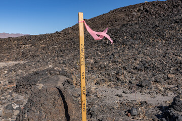 Pisgah Crater, Pisgah Volcano,  volcanic cinder cone / lava plain, Lavic Lake volcanic field, San...