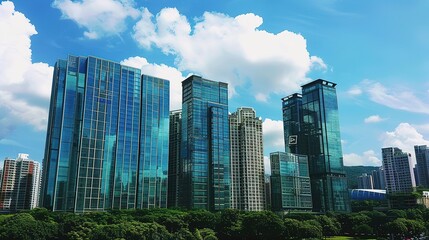 Fototapeta premium Financial City Architecture Commercial