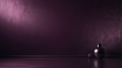 Rich damson matte background with soft and even lighting