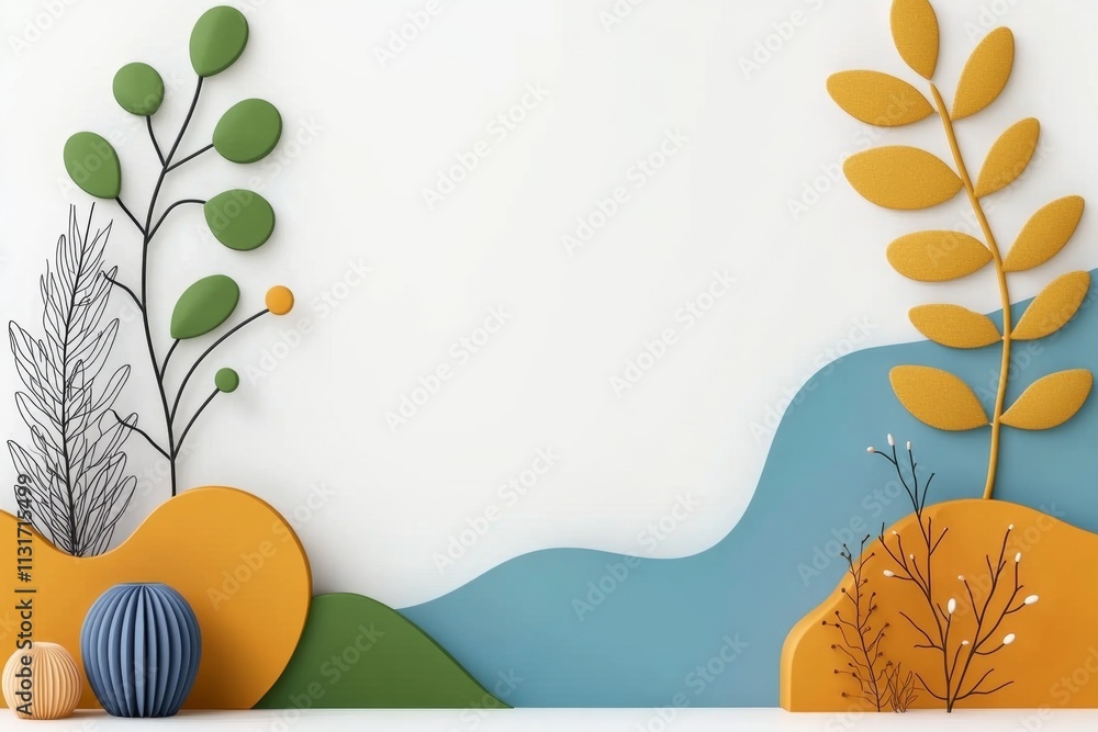 Poster a clean and modern illustration of an eps logo surrounded by colorful geometric shapes, symbolizing 