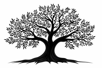 Obraz premium Elegant Tree of Life Logo Symbolizing Growth, Strength, and Health