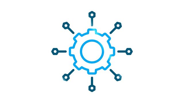 Microservices animated icon. suitable for user interface, provide visual feedback, etc. animated  icon related to IT architecture, technology