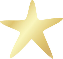 Obraz premium Set of golden stars in doodle style