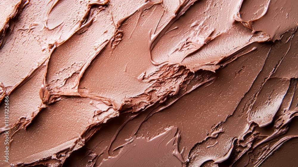 Poster Rich mocha mousse spreads smoothly across a textured surface, inviting a sense of indulgence. Its creamy tones blend harmoniously, showcasing artistry in dessert preparation