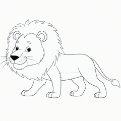 Fototapeta premium vector illustration of cartoon lion