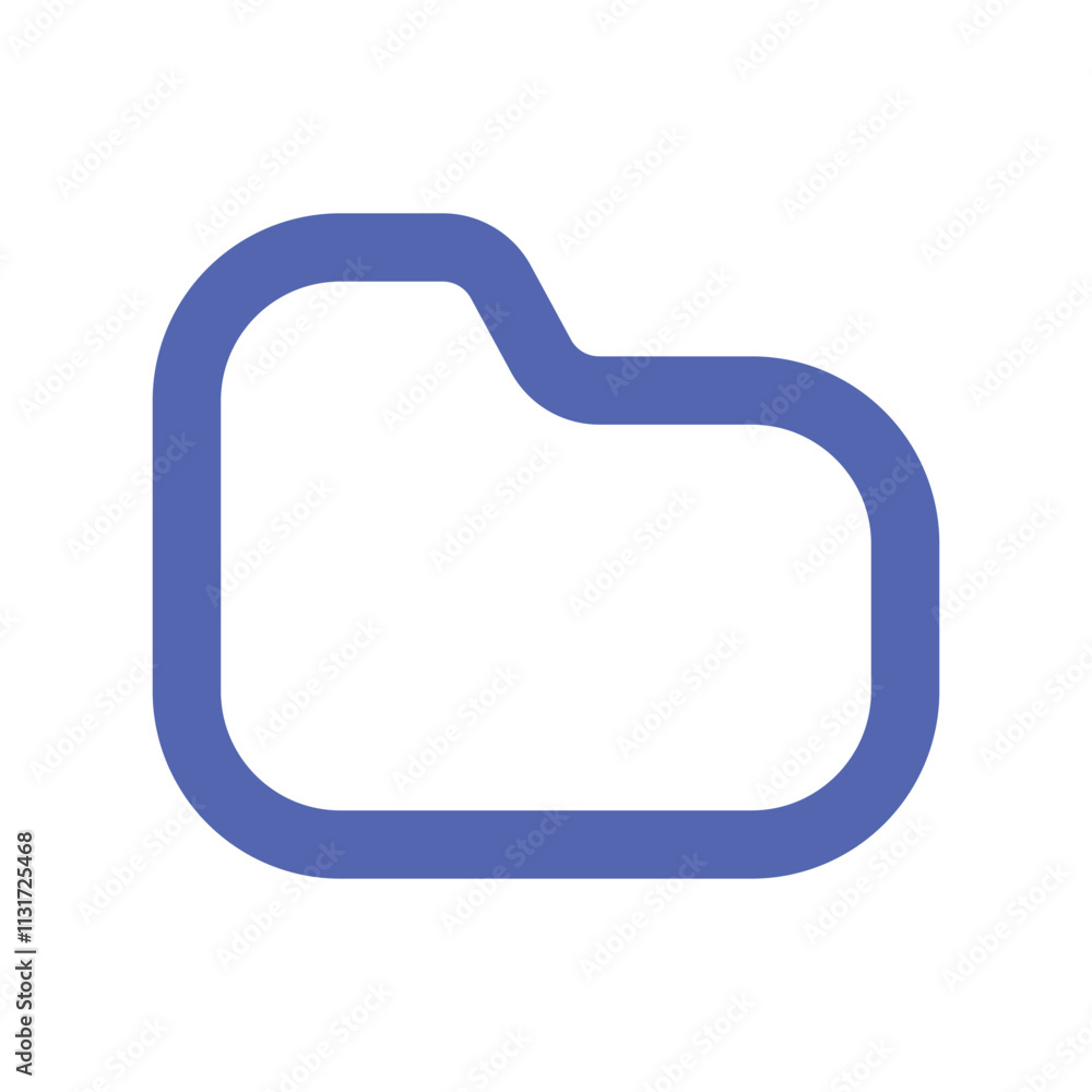 Poster the image shows a minimalist blue folder icon rendered in a simple pixel art style.