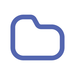 Obraz premium The image shows a minimalist blue folder icon rendered in a simple pixel art style.